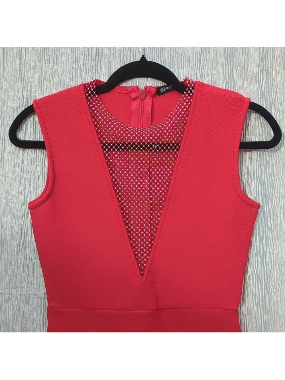 New Beautiful Bella Barnett Dress, red color, size Large, bodycon. - Picture 9 of 14